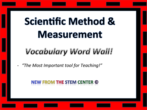Scientific Method: Word Wall