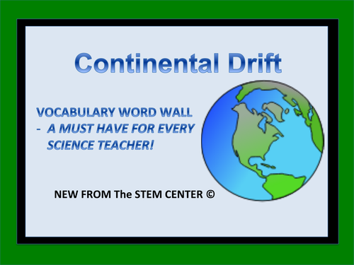 Continental Drift: Word Wall