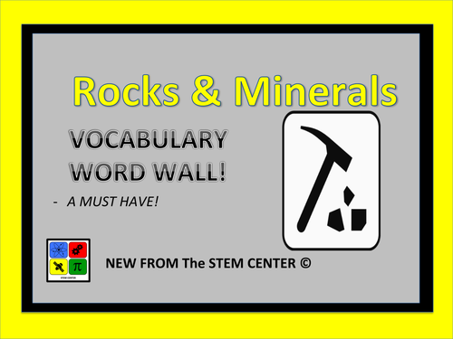 Rocks & Minerals: Word Walls