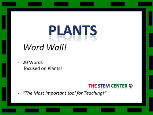 Plants: Word Wall