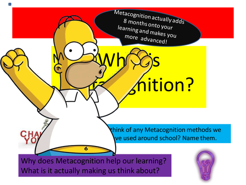 Metacognition- reflection lesson