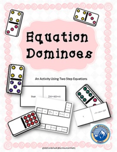 Two step Equation Domino Set