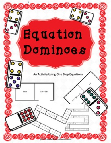 One Step Equation Domino Set