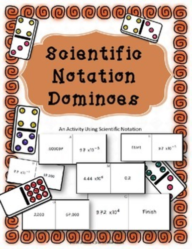 Scientific Notation Domino Set