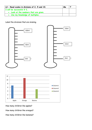Year 2 at the standard - reading scales