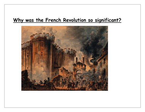 French Revolution Scheme of Work