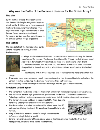 Battle of the Somme (2 lessons)