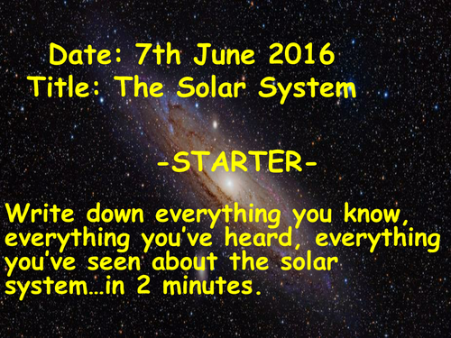 Space (models of solar system - heliocentric and geocentric) 