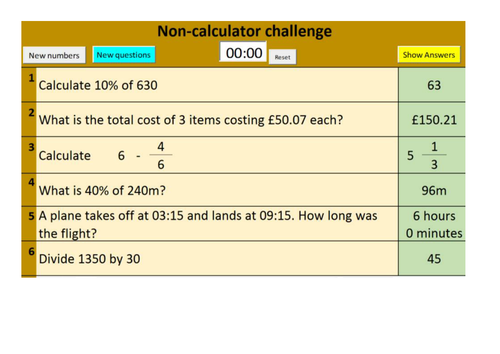 Randomised GCSE Number Revision Questions (Foundation and Higher)
