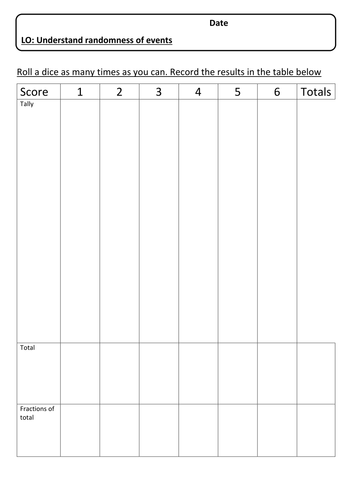 Probability - Rolling the Dice Experiment (worksheet Included) (POWERP –  Engaging Einsteins