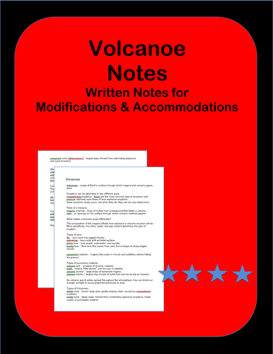 Volcano: Notes