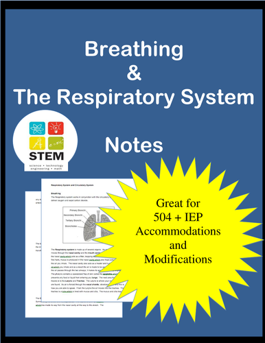 Respiratory System & Breathing: Notes | Teaching Resources