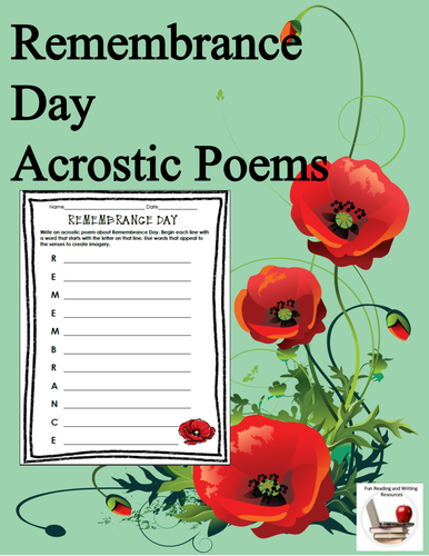 Remembrance Day Acrostic Poems