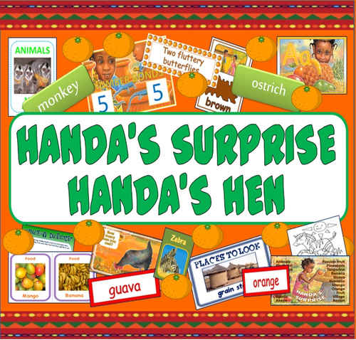 HANDA'S SURPRISE AND HANDA'S HEN HUGE STORY TEACHING RESOURCES EYFS KS1 AFRICA