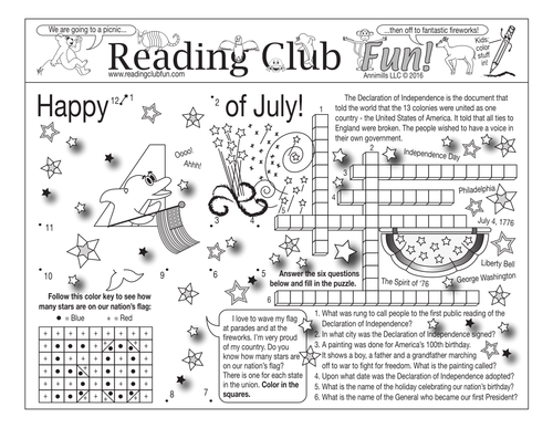 Fourth of July Two-Page Activity Set