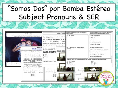 "Somos Dos" & Subject Pronouns and SER