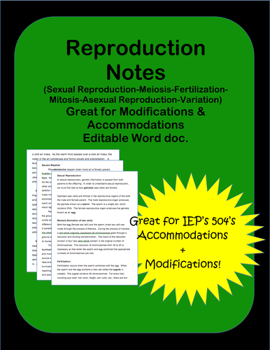 Reproduction: Notes