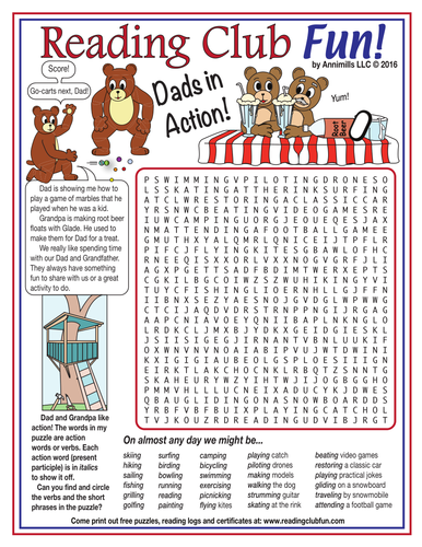 activities with dad fathers day word search puzzle teaching resources
