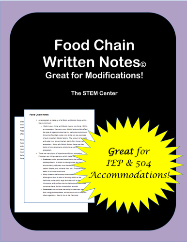 Food Chain: Notes