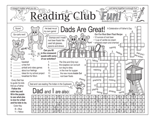 Bundle: Father's Day Two-Page Activity Set and Word Search Puzzle