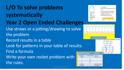 Year 2 Maths open ended challenges