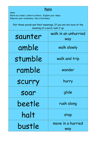 Vocabulary games