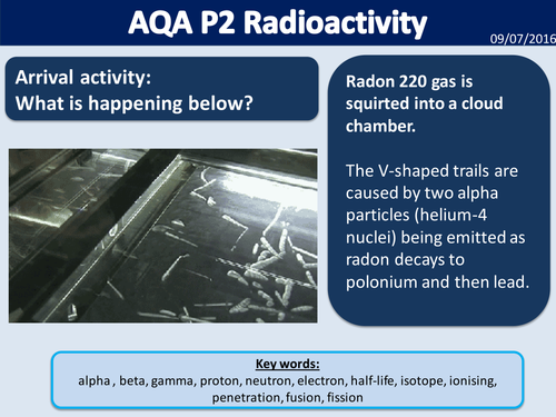 AQA Physics P2 Radioactivity revision PowerPoint