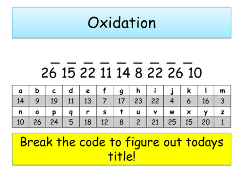 Oxidation