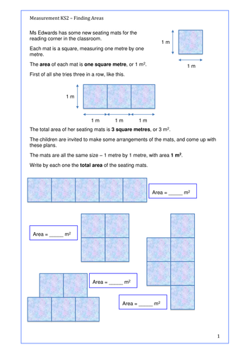 success criteria to find the area of a rectilinear shape