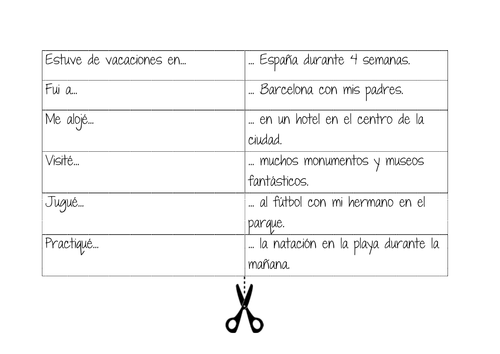 Y11 - GCSE - Vacaciones - Activity (Reading)