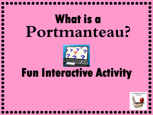 What is a Portmanteau? Activity