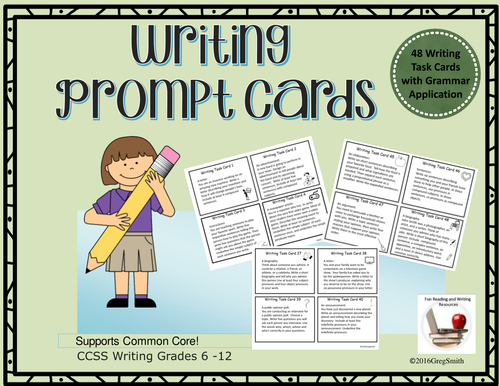 Writing Prompt Cards - 48 Writing Task Cards