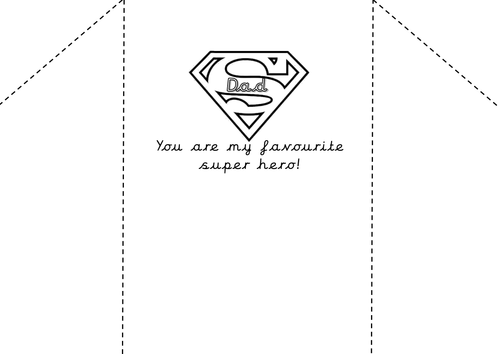 Super hero Father's Day card