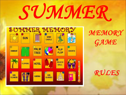 Summer Memory Game