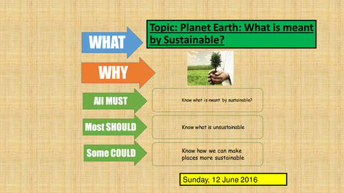 What does sustainable mean?