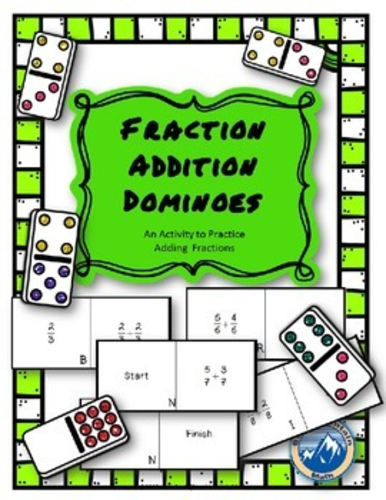 Fraction Addition Domino set
