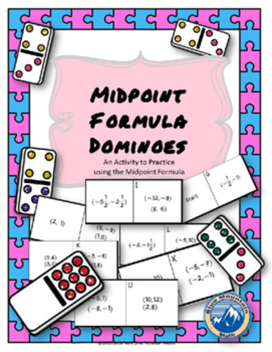 Midpoint Formula Domino Set