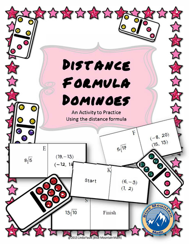 Distance Formula Domino Set