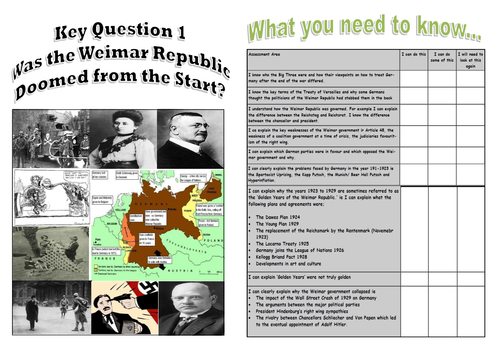Edexcel GCSE History 9-1 Weimar and Nazi Germany, 1918–39 Resources for whole Unit