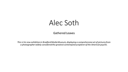 Alec Soth Songbook Powerpoint 