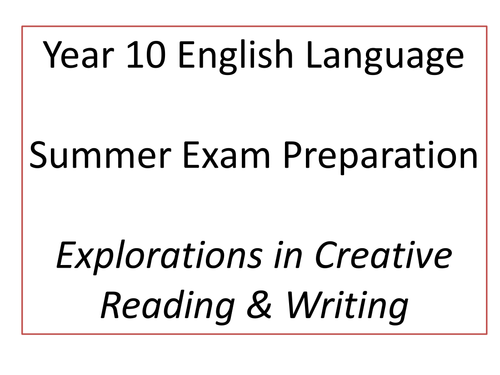 9-1 English Language Paper 1