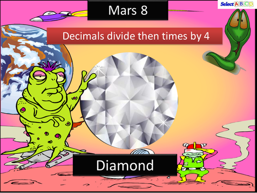 Mars - Division with Decimals then Multiplied by 4