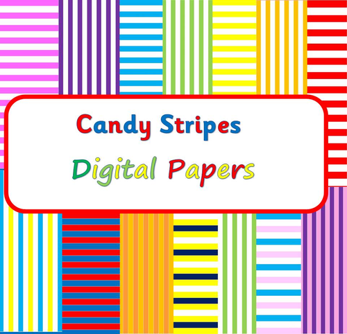 Candy Stripes Digital Papers