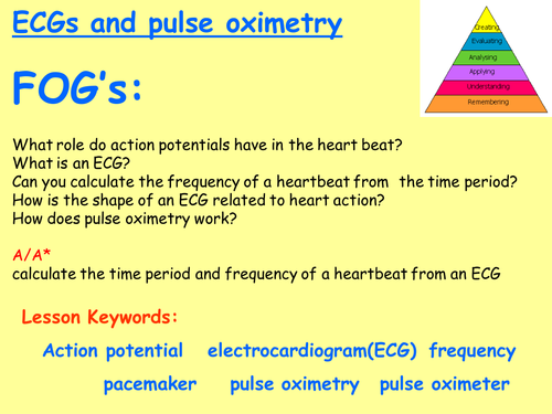 Edexcel P3.13 - ECG's and pulse oximetry