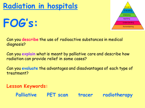 Edexcel P3.19 - Radiation in hospitals