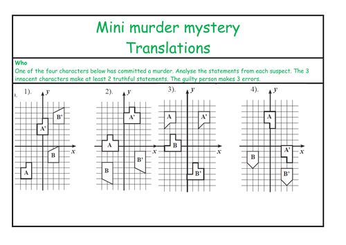 Translations mini murder mystery