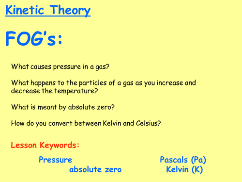 Edexcel P3.24 - Kinetic Theory