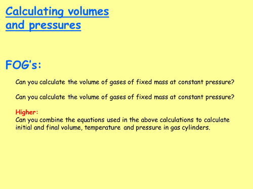 Edexcel P3.27 - Calculating volumes and pressure of gases