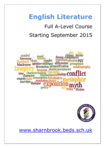 Prospectus Exemplar for promoting NEW English Literature A-Level