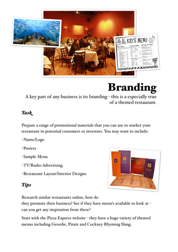 Enterprise Project - Restaurant Branding, Location and Theme